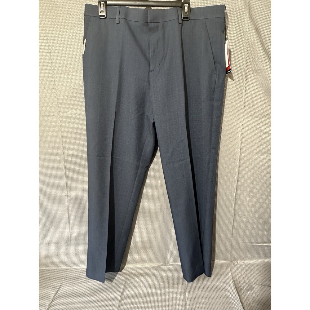Perry Ellis Men's Blue Modern-Fit Stretch Suit Trousers Dress Pants 36W 29 L